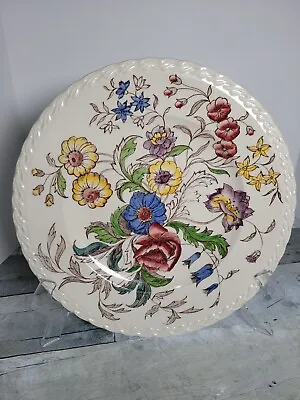 Vernon Kilns May Flower Round Chop Plate 12 Inches • $20