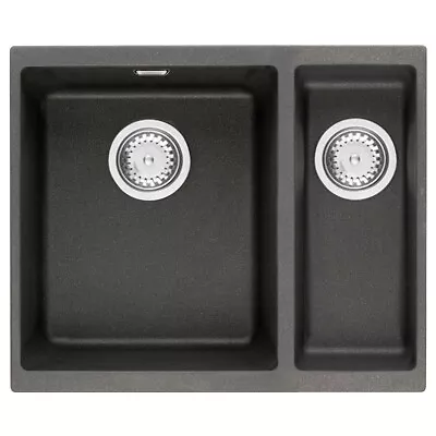 Franke Sirius 1.5 Bowl Onyx Black Tectonite Undermount Kitchen Sink SID160 BLK • £199.95