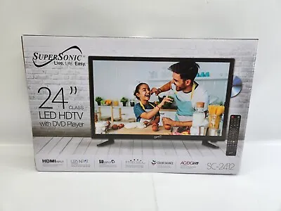 Supersonic SC-2412 LED TV + DVD Player Combo 24  TV Monitor • $163