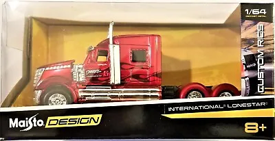 Maisto Design - 1/64 Custom Rigs International LoneStar Red (BBMA12389INRD) • $16.99