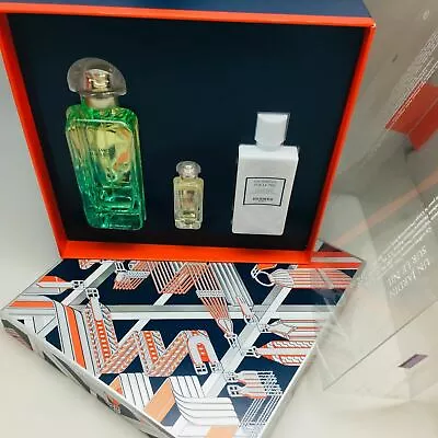 Un Jardin Sur Le Nil By Hermes 3 Piece Set Includes: (EDT 3.3OZ+0.25OZ+2.7OZ BL) • $104.48