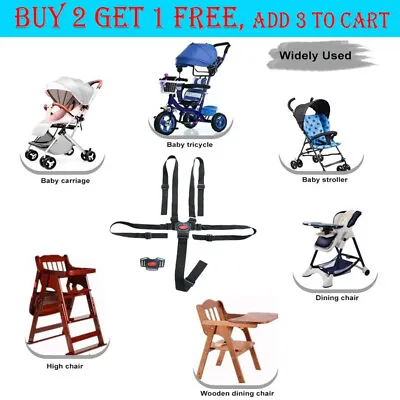 5 Point Baby Safe Belt High Chair Harness Stroller Pram Straps Pushchair Holder~ • £6.99