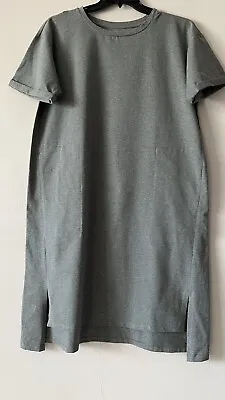 NWT Eileen Fisher MOON Heathered Organic Cotton Jersey Jewel Neck Dress  XL • $98.99