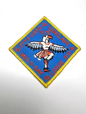 Lodge 541 Mic-O-Say OA 1972 Conclave Patch Otto Vopel Boy Scout • $7.19