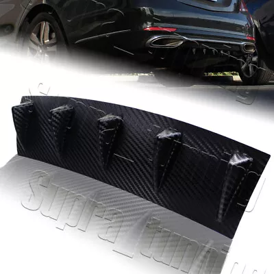 1X Carbon Style Rear Lower Bumper Diffuser 5Fin Spoiler Lip Wing Splitter 23 X6  • $18.52