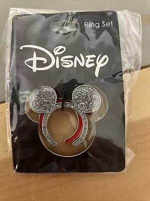 Disney Set Of Two Mickey Mouse Ear Rings Reversable Colors Size 7 • $6.99