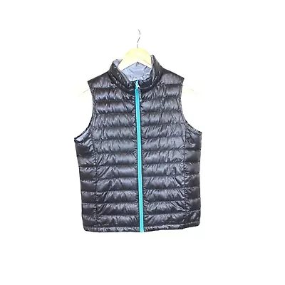 Uniqlo Kids Boys' Lightweight Down Puffer Vest Size 12 Years Solid Black Pockets • $34.95
