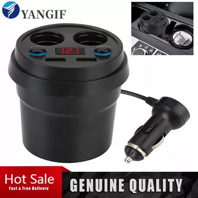 Car Cigarette Lighter Socket Power Adapter Dual USB Charger For Sat Nav Ipad 12V • £11.89