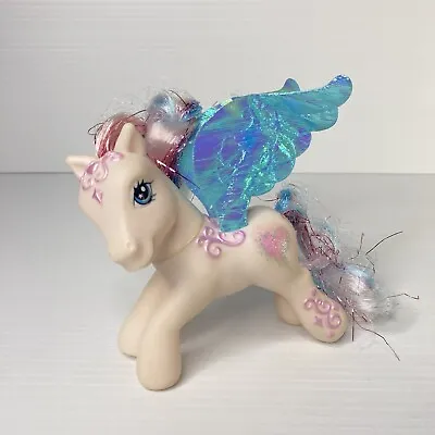 Star Catcher Pegasus Wings My Little Pony G3 2004 White Pony Blue Eyes MLP Heart • $24.76