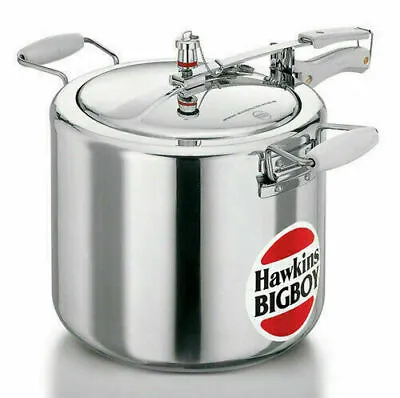 New Hawkins BigBoy 22 Litre Aluminium Pressure Cooker Cooking 18-24 Persons • $206.99