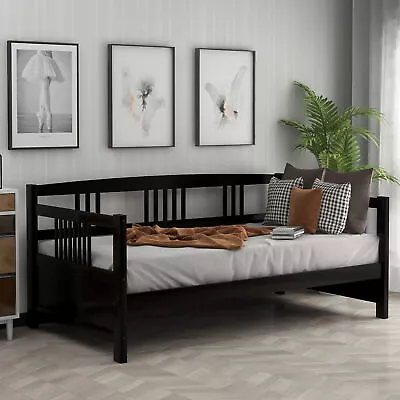 Solid Wood Daybed Twin Size Multifunctional Espresso • $258.62