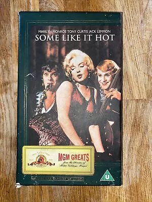 Lightly Watched Some Like It Hot MGM Greats Boxed VHS Collectors Edition Monroe • £2.25