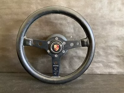 Momo Prototipo 70's Porsche 911 930 Black Leather Steering Wheel 1974-1989 • $895