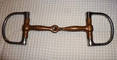 KORSTEEL Snaffle D-ring Bit - Copper / Stainless Steel - 5  - NICE • $14.99