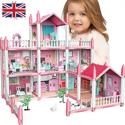 £21.98 • Buy Kids House Doll House 4 Storey 11Rooms With Furniture Mansion Playhouse Toy Gift