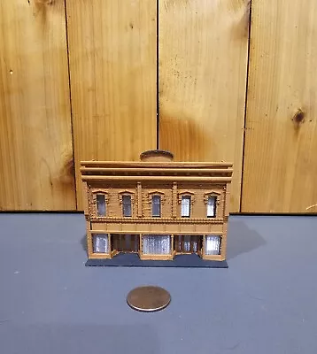 N-Scale 2 Story Main Street Building With Windows 1:160 Scale Train Layout- • $18