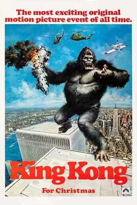 1976 KING KONG VINTAGE MOVIE POSTER PRINT STYLE A 24x16 9 MIL PAPER • $25.95