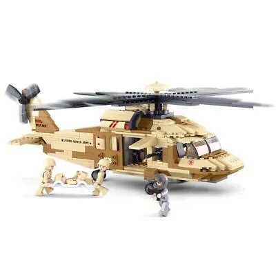 £36.82 • Buy Building Blocks MOC Military WW2 Army Transport Helicopter Brick Model Kids Toys