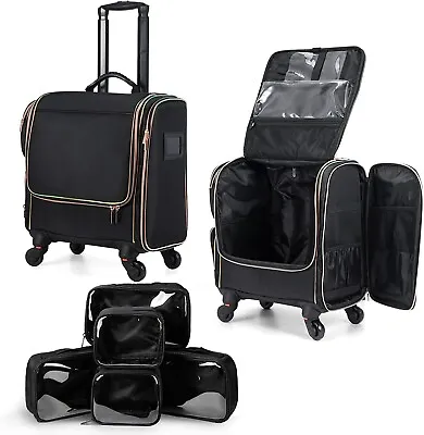 $79.99 • Buy Rolling Makeup Train Case, Stagiant Professional Makeup Case (Save 27%)
