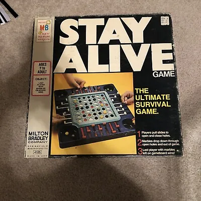 $14.99 • Buy Vintage 1971   Stay Alive   Milton Bradley, Marble Board Strategy Game, COMPLETE
