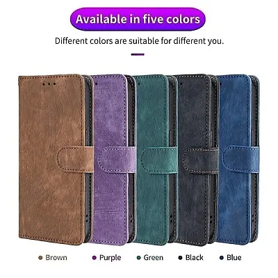 For ZTE Blade V50 Smart Luxury Wallet Case Retro Leather Matte Stand Soft Cover • $8.99