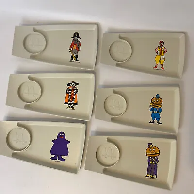 1970's McDonald's Plastic Kids Meal Trays (Set Of 6) Vintage RARE Hamburglar • $120