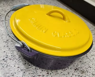 Classic Cajun LSU Cast Iron Dutch Oven Purple Gold Pot W Lid  Louisiana 9 Quart  • $139.50