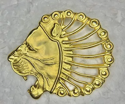 Vintage 1991 Metropolitan Museum Of Art Achamenid Gold ToneLion Head Pin MMA • $50