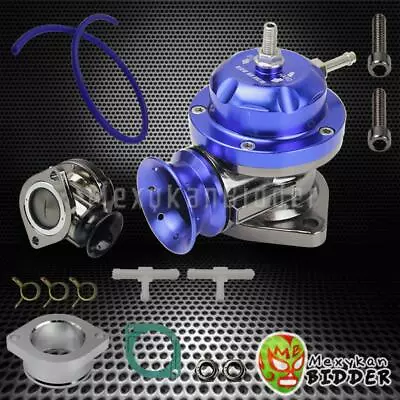 Universal Adjustable Type RS Turbo BOV Blow Off Valve 2.5  Flange Mount Blue • $32.14