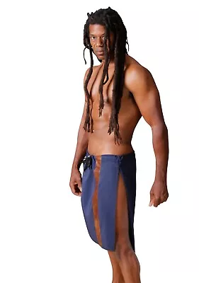 Men's Open Sides Peachskin Beach Spa Alternative To The Sarong And Towel Wrap • $45.99