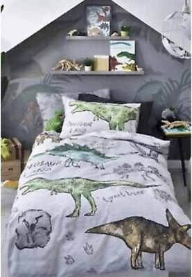£0.99 • Buy Next Dinosaur Single Bedding Set Grey