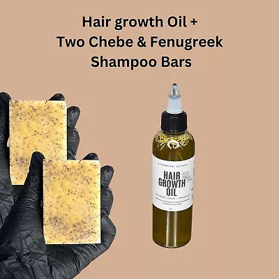 SPEEDY HAIR GROWTH Combo | 2 Shampoo BarOrganic Growth |Rosemary|Fenugreek|Chebe • $34.99