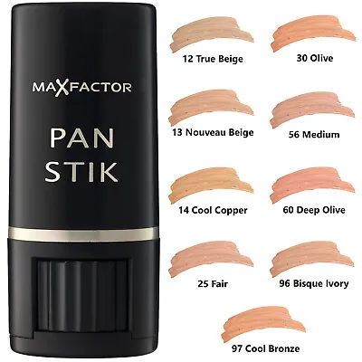 MAX FACTOR Panstik Pan Stik Full Coverage Foundation Stick 9g - *ALL SHADES* • $8.95