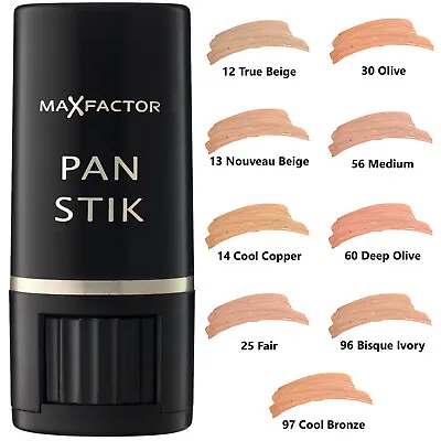 MAX FACTOR Panstik Pan Stik Full Coverage Foundation Stick 9g - *ALL SHADES* • $14.99