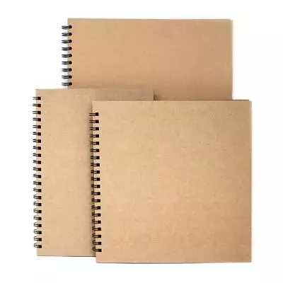 ARTWAY ENVIRO Spiral Bound Black Card Sketchbooks - 270gsm • £12.41