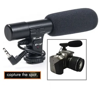 Mini Condenser Pro Microphone For Canon EOS Rebel 77D T7i SL2 • $26.85