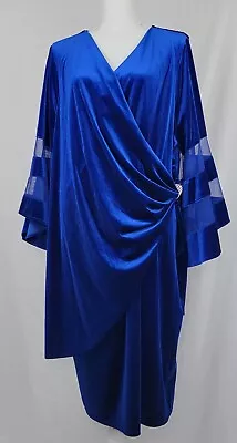 R & M Richards Blue Velvet Dress 5471RW Hunter Women's Size 20W New • $38.59