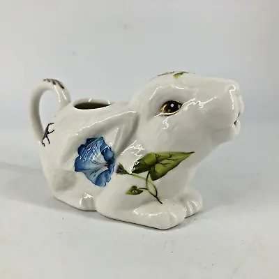 Grace's Teaware Porcelain Bunny Rabbit Creamer Gold Gilt Lady Bugs Florals • $24