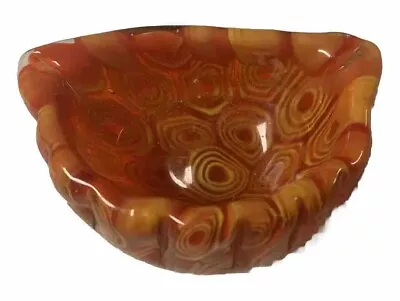 Vintage Murano Glass Lattimo Bull's Eye Murrine Small Bowl  / Ashtray Millefiori • $24.99