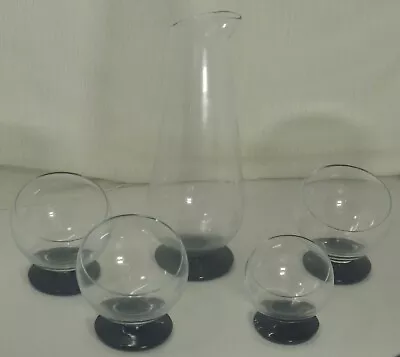 $89 • Buy Vintage Morgantown Glass Oddball 5 Pc. Cocktail Set Mid Century Modern Odd Ball