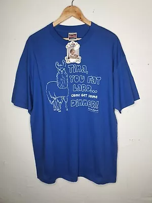 Napoleon Dynamite Movie Promo Shirt Mens SIZE XL Blue 2005 Mighty Fine • £21.66