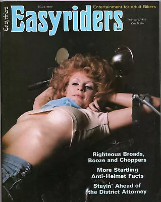 VTG Easyriders Magazine February 1976 Anti-Helmet Facts Righteous Broads & Booze • $30