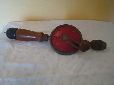Vintage Defiance By Stanley Hand Drill Cast Crank With Wooden Handle (item #73) • $15