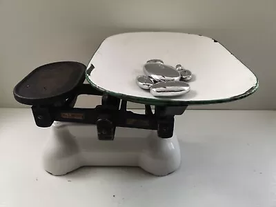 £40 • Buy Vintage W & T Avery Birmingham Cast Iron Kitchen / Shop Scales With Weights