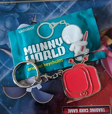 Munny World Enamel Keychains Kidrobot Red Television With Bag • £8