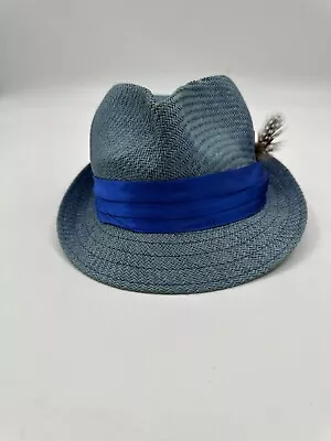 Men's Summer Spring Braid Straw Style Hat By BRUNO CAPELO JULIAN JU922 Royal • $14.99