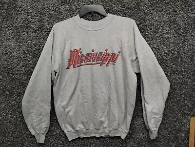 Vintage Mississippi Sweatshirt Tee Jays Adult XL Gray USA Made Crew Neck 90s • $29.97