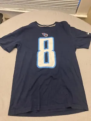 Tennessee Titans Marcus Mariota #8 The Nike Tee  Navy Blue NFL T-Shirt Small  • $20