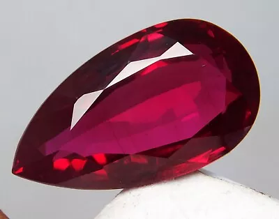 37.40 CT AAA+ Natural Deep Red Ruby Pear Cut Loose Gemstone • $74.99