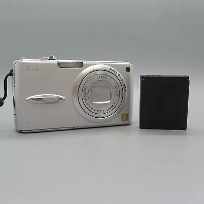 Panasonic Digital Camera Lumix DMC-FX01 6.0MP Silver Tested • £54.99